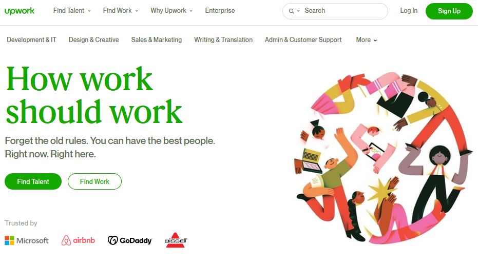 Upwork for freelance writers and copywriters