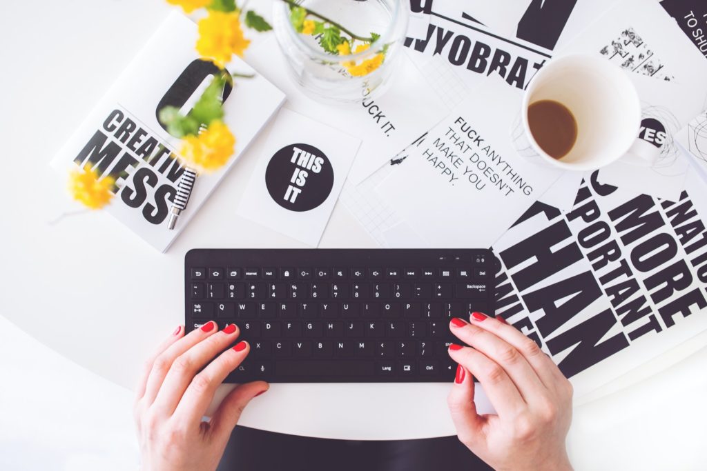 editing your articles on laptop